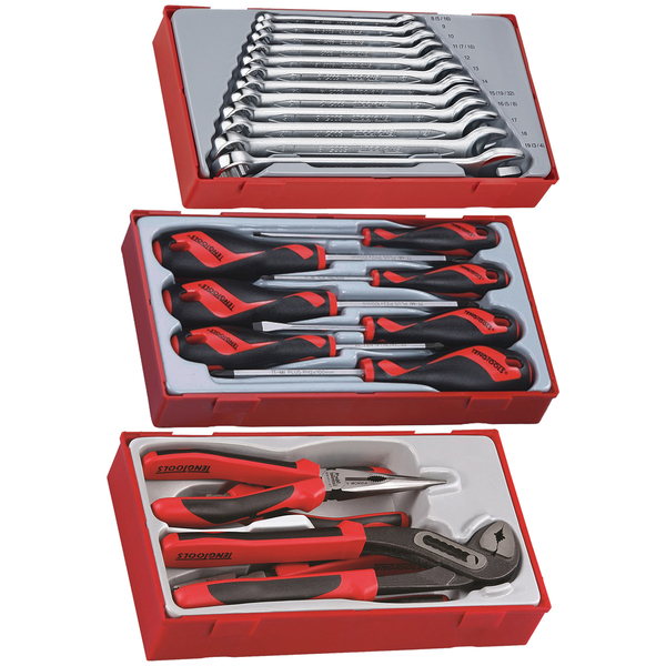Teng Tools 23 Piece Metric Combination Spanner, Pliers and Screwdriver Set TT1236-KIT1